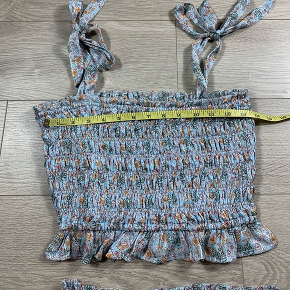 Fashion Nova Oh How Sweet Smocked Mini Skirt Set - Light Blue - Picture 10 of 11